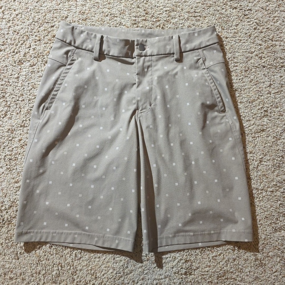 Lululemon Shorts 32 Mens Kahuna Chino Golf 10"‎ Inseam Beige Hashtag